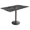 Holland Bar Stool Co 42 Tall OD214 Black Table Base w22 Diameter foot and 32x48 Black Marble Top, IndoorOutdoor OD214-2242BWODS3248BM - alternate 1